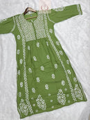 Modal Nyra Cut Gown - Chikankari official