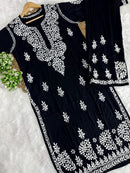 Modal plazzo Combo - Chikankari official