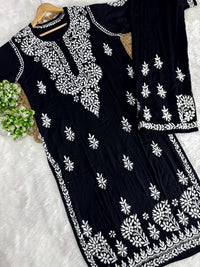 Modal plazzo Combo - Chikankari official
