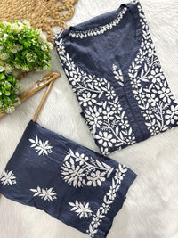 Modal plazzo Combo - Chikankari official