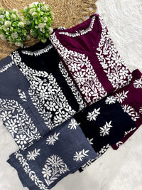 Modal plazzo Combo - Chikankari official