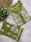 Modal plazzo Combo - Chikankari official
