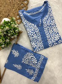 Modal plazzo Combo - Chikankari official