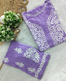 Modal plazzo Combo - Chikankari official
