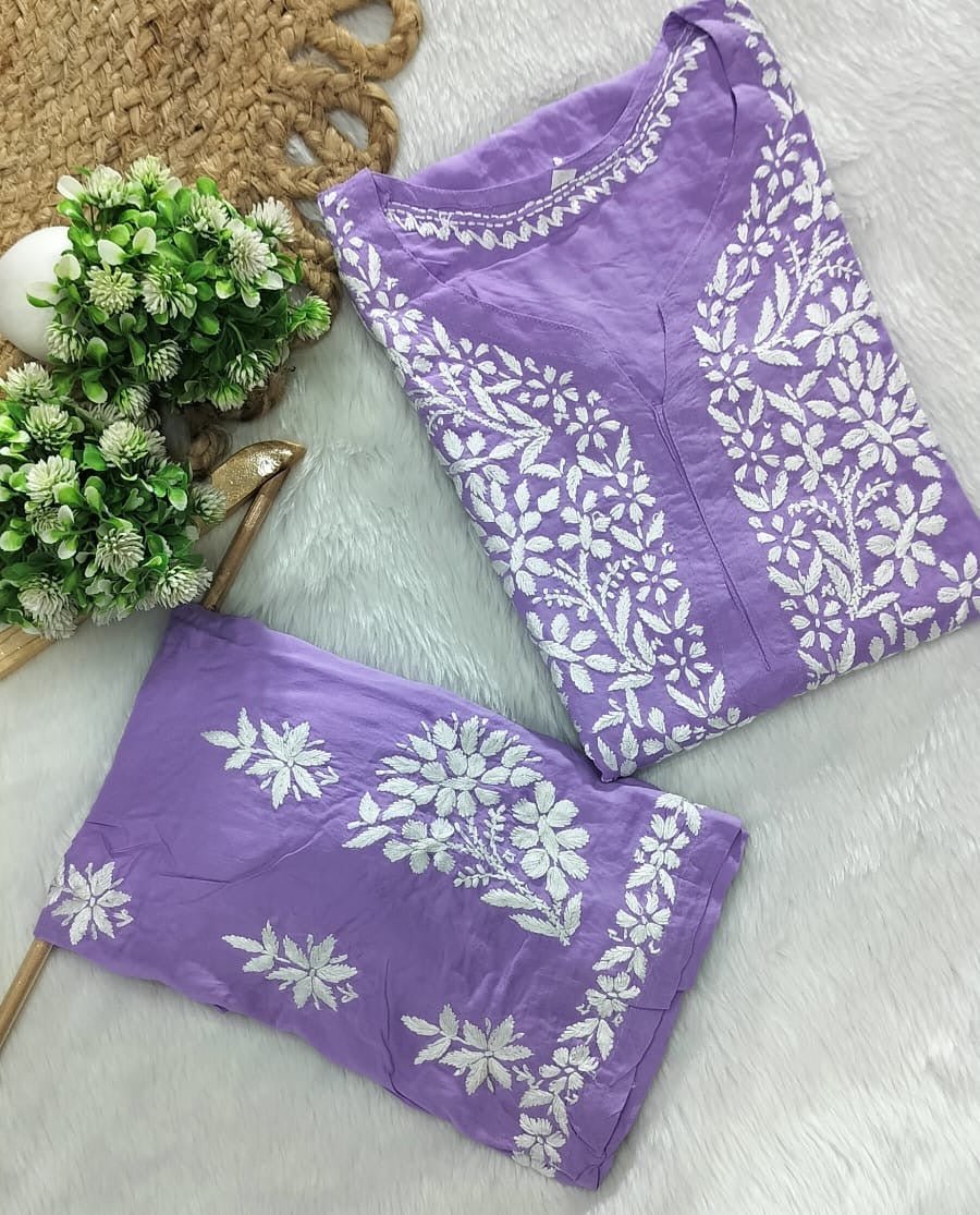 Modal plazzo Combo - Chikankari official