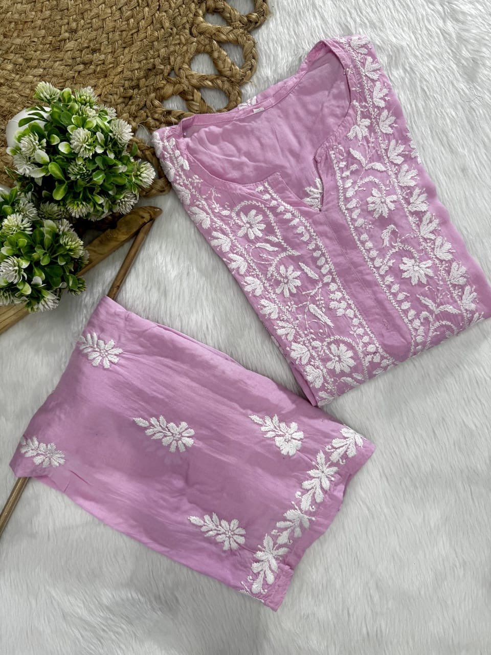 Modal Plazzo Combo Feel the comfort Edition - Chikankari official