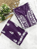 Modal Plazzo Combo Feel the comfort Edition - Chikankari official