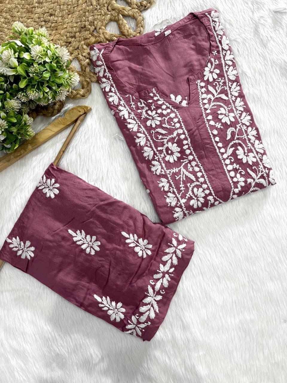 Modal Plazzo Combo Feel the comfort Edition - Chikankari official