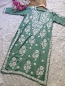 Modal Premium chikankari Big Buta Kurta - Chikankari official