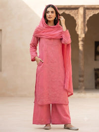 Modal Rayon Inaya 3pc Crafted designer Set - Chikankari official
