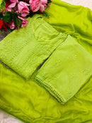Modal Rayon Inaya 3pc Crafted designer Set - Chikankari official