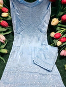Modal Satin Super Soft Heavywork Co - ord Set - Chikankari official
