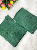 Modal Satin Super Soft Heavywork Co - ord Set - Chikankari official