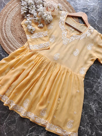 Modal short gown - Chikankari official