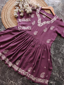 Modal short gown - Chikankari official
