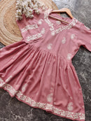 Modal short gown - Chikankari official