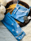 Modal Short Sleveless Set - Chikankari official