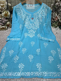 Modal Short Top Plus sizes - Chikankari official