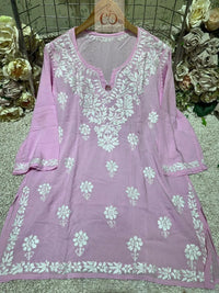 Modal Short Top Plus sizes - Chikankari official