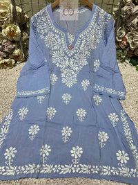 Modal Short Top Plus sizes - Chikankari official