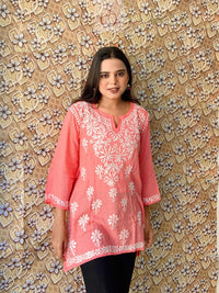 Modal Short Top Plus sizes - Chikankari official