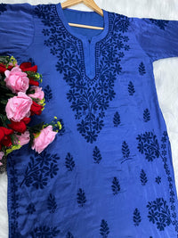 Modal Sikh Embroidery kurtas - Chikankari official