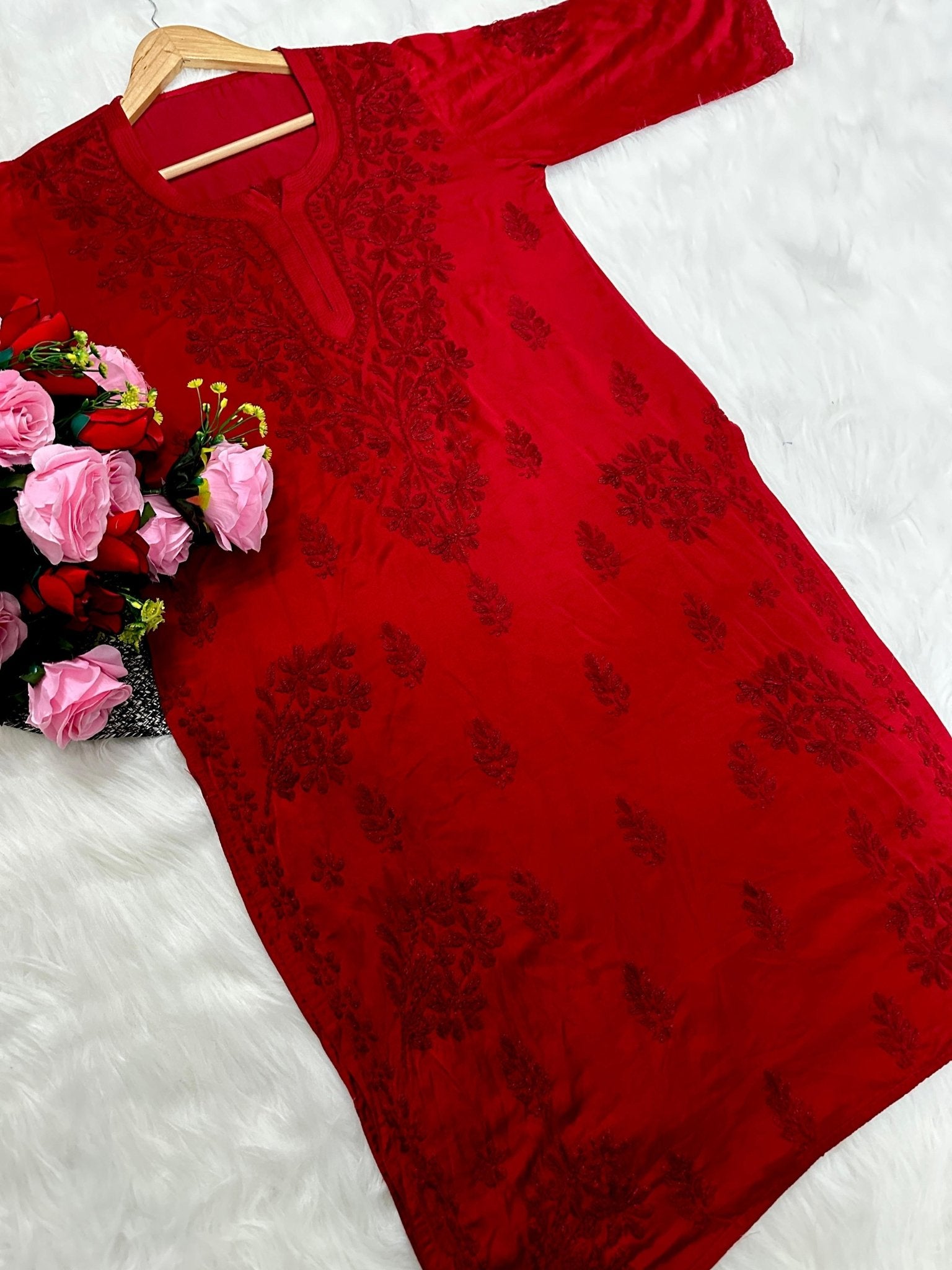 Modal Sikh Embroidery kurtas - Chikankari official