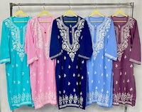 Modal Stunning Soft Long Kurtis - Chikankari official