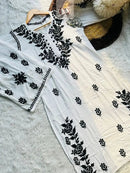 Modal White n Black Set.. ( Deepa Special ) - chikankariofficial