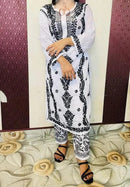 Modal White n black Trendy combo - Chikankari official