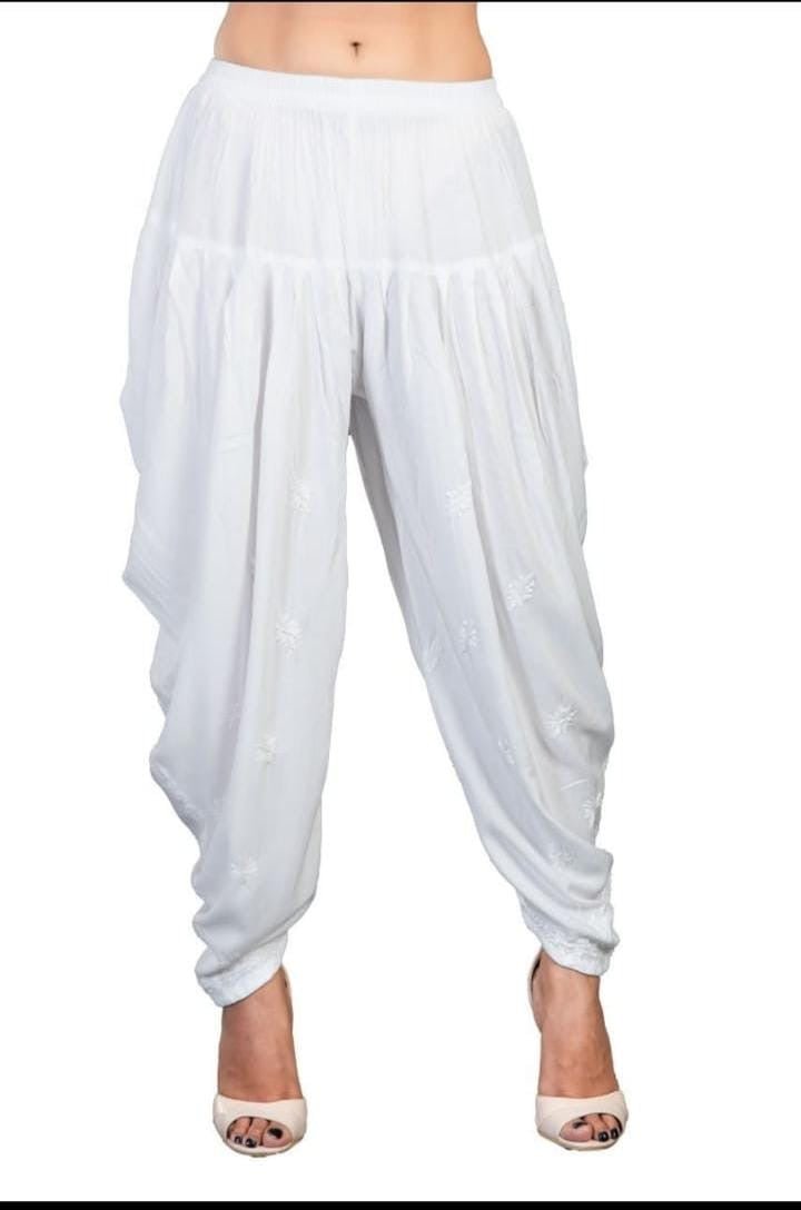 Modern Dhoti Salwar Fits upto 50 size - Chikankari official