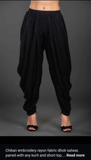 Modern Dhoti Salwar Fits upto 50 size - Chikankari official