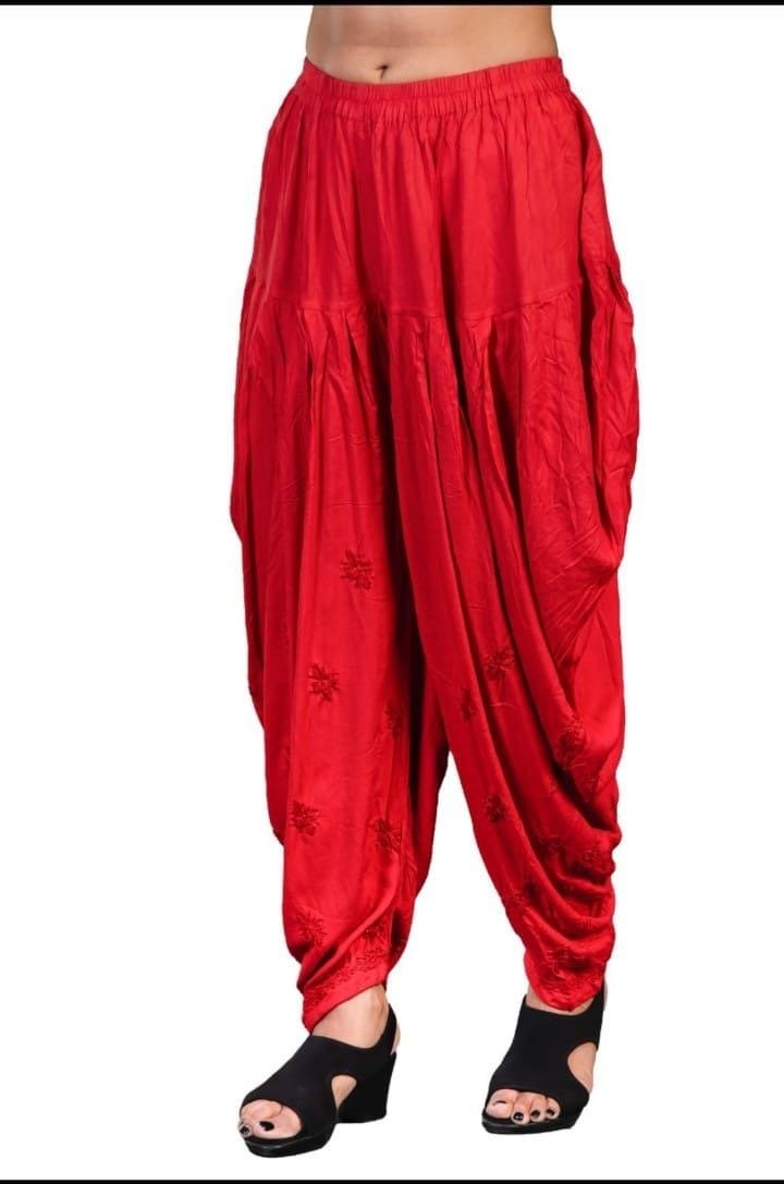 Modern Dhoti Salwar Fits upto 50 size - Chikankari official