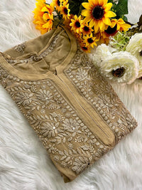 Modern Silhouettes Viscose 3d Muqaish - Chikankari official