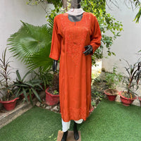 Most Demanding Straight Fit Tone to Tone Kurta With Mukaish work - Chikankari official