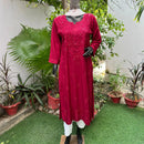 Most Demanding Straight Fit Tone to Tone Kurta With Mukaish work - Chikankari official