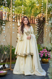 Most Viral Aliya Cut mirror work Set - Chikankari official