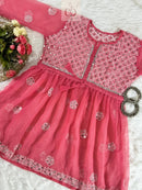 Most Viral Short Mirror Gown - Chikankari official