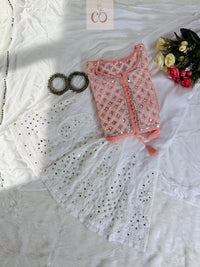 Most Viral Short Mirror Gown - Chikankari official