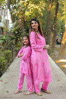 Mother daughter Chikankari soft Pintex chanderi set - Chikankari official