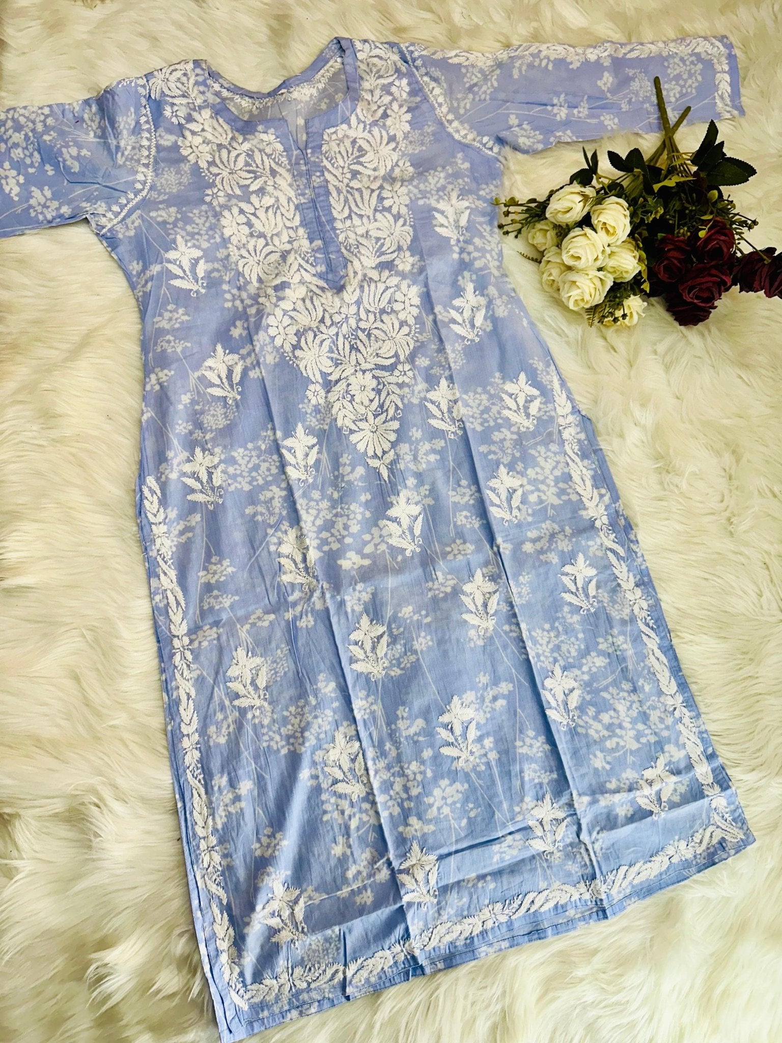 Mul Co - ord printed Soft Comfy combo - Chikankari official