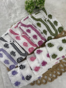 Mul Cotton Co - ord Set Short Kurta Pant - Chikankari official
