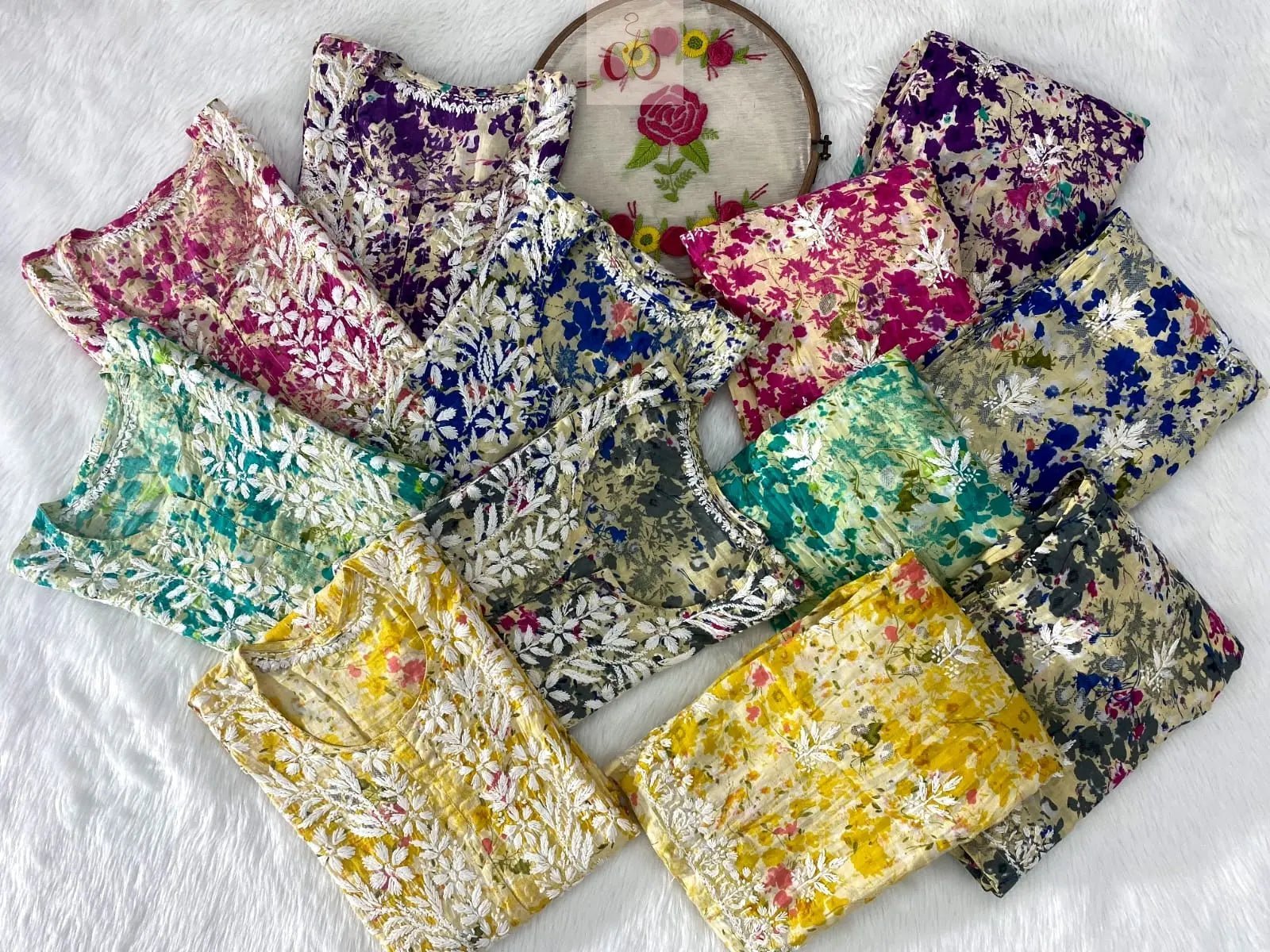 Mul Cotton Combo - Chikankari official