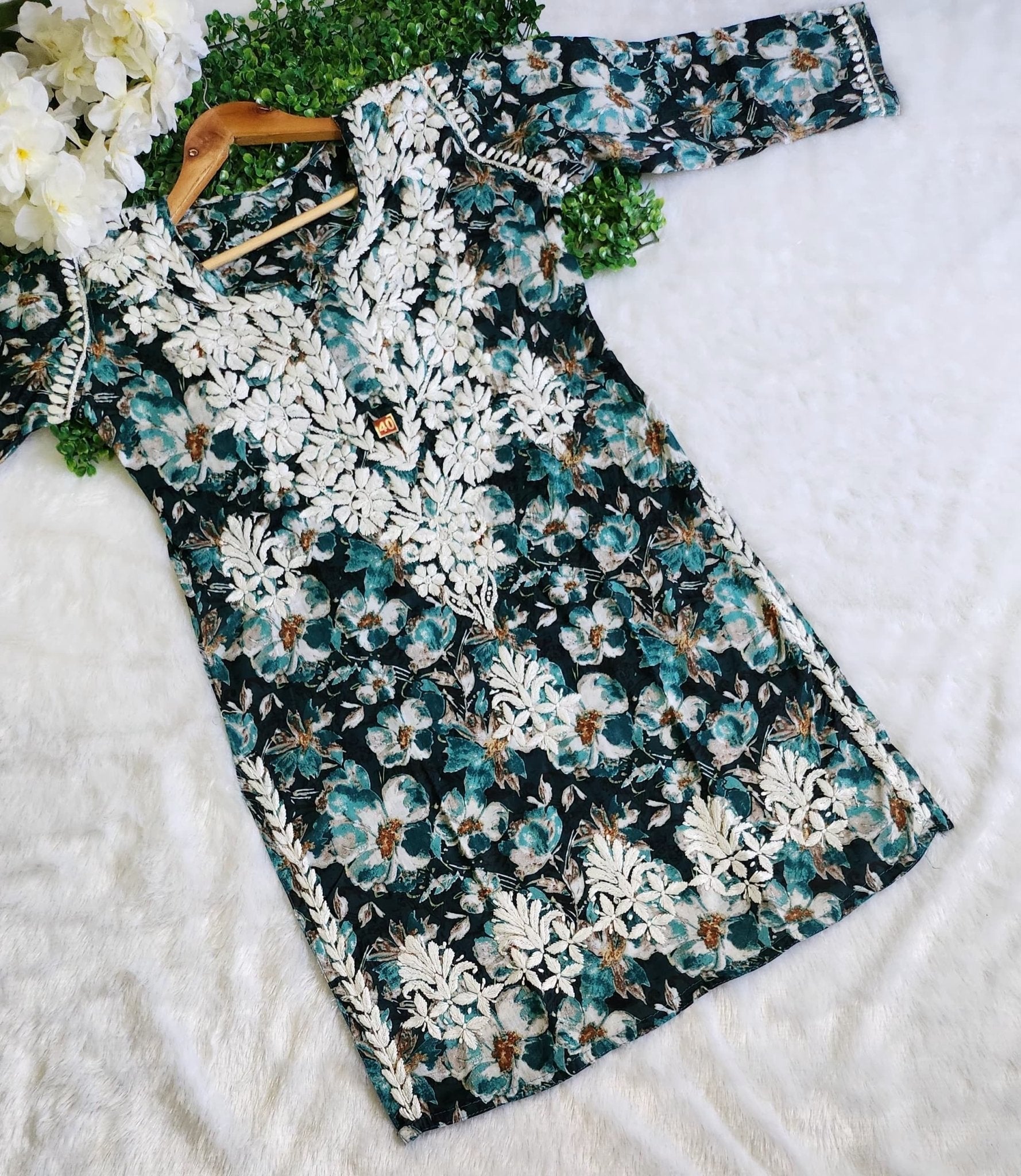 Mul Cotton Gharara Set - Chikankari official
