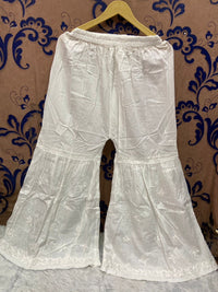 Mul Cotton Heavy Gharara set - Chikankari official