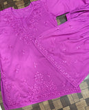 Mul Cotton Heavy Gharara set - Chikankari official