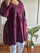 Mul cotton Short Top with adjustable Doori - Chikankari official