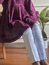 Mul cotton Short Top with adjustable Doori - Chikankari official