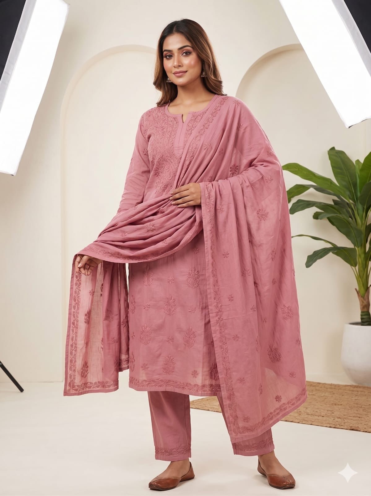 Mul Cotton tone to tone 3pc set