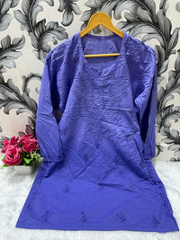 Mul Dyeable lightweight Short Top - Chikankari official